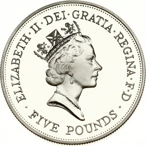 Great Britain 5 Pounds 1990 Queen Mother
