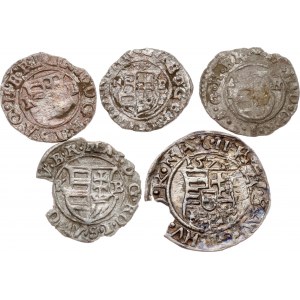Hungary Denar 1525-1617 Lot of 5 coins
