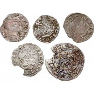 Hungary Denar 1525-1617 Lot of 5 coins