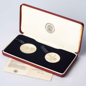 Iceland 500 & 1000 Kronur 1974 1st Settlement SET Lot of 2 Coins