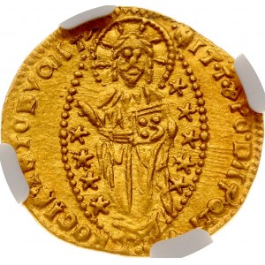 Italy Venice Ducat ND (1368-1382) NGC AU 58