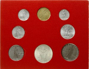 Italy Vatican City 1 - 500 Lire 1965 Set Lot of 8 Coins