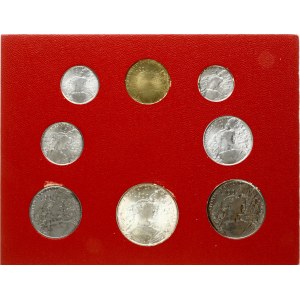 Italy Vatican City 1 - 500 Lire 1966 Set Lot of 8 Coins
