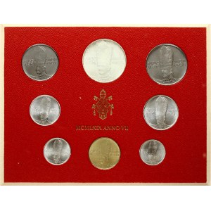 Italy Vatican City 1 - 500 Lire 1969 Set Lot of 8 Coins