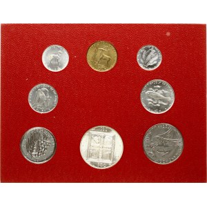 Italy Vatican City 1 - 500 Lire 1977 Set Lot of 8 Coins