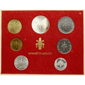 Italy Vatican City 5 - 500 Lire 1978 Set Lot of 7 Coins