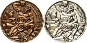 Italy Medal 1979 100th birthday of Karl Felix Wolff Set Lot of 2 pcs