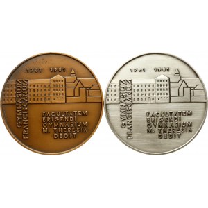 Italy Medal Bolzano Anniversary of the Franciscan School 1981 Set Lot of 2 pcs