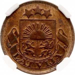 Latvia 2 Santimi 1922 NGC MS 63 RB