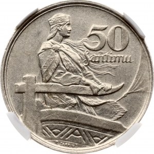 Latvia 50 Santimu 1922 NGC MS 61
