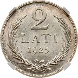 Lotyšsko 2 Lati 1925 NGC MS 64