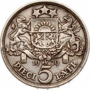 Latvia 5 Lati 1929