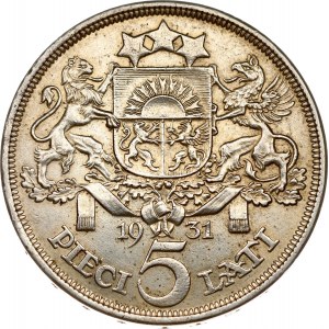 Latvia 5 Lati 1931