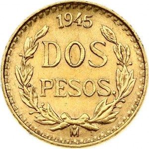 Mexico 2 Pesos 1945 Mo