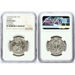 Polen Danzig Ort 1625 NGC AU DETAILS