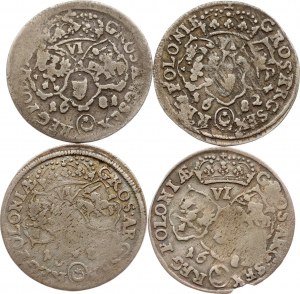 Poland Szostak 1681-1682 TLB Lot of 4 coins