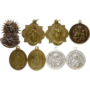 Poland Religious Medallions ND Lot of 8 pcs
