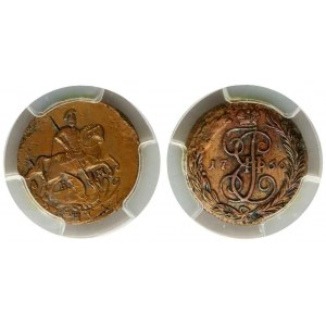 Russia Denga 1766 ?? PCGS AU Details