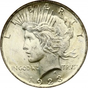 USA 1 Dollar 1923 'Peace Dollar' Philadelphia NGC MS 64