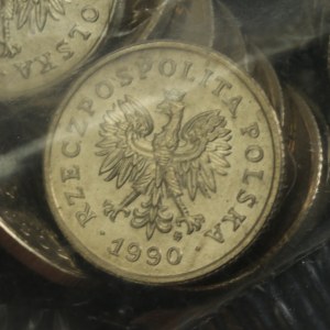 Dritte Republik, Münzbeutel, 100 x 20 Grosze 1990. selten (107)