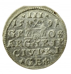 Zygmunt III Waza, Trojak 1591, Ryga (594)