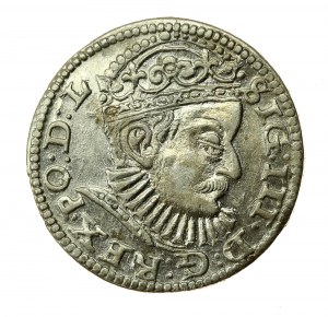 Sigismondo III Vasa, Trojak 1588, Riga - più rara, testa grande (599)