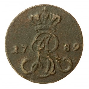 Stanisław A. Poniatowski, 1789 EB penny, Warsaw (638)