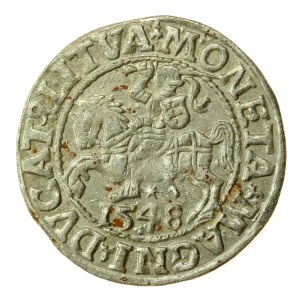 Sigismund II Augustus, Half-penny 1548, Vilnius - LI/LITVA (727)