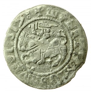 Sigismund I. der Alte, halber Pfennig 1517, Vilnius. SIGSMUNDI Fehler. Selten (734)