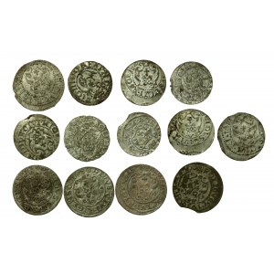 Sigismund III Vasa, set of shekels, Riga. Total of 13 pieces. (776)