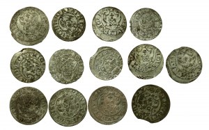 Sigismund III. Vasa, Schellacksatz, Riga. Insgesamt 13 Stücke. (776)