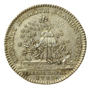 Francia, medaglia commemorativa del 1737 del regno di Luigi XV (807)