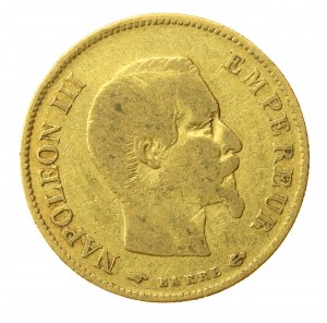 Francia, Napoleone III, 10 franchi 1858 A, Parigi (811)