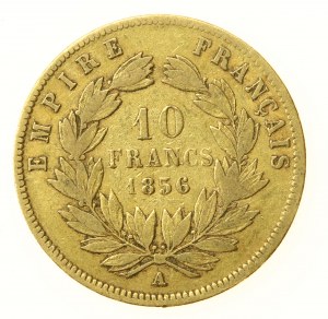 France, Napoleon III, 10 Francs 1856 A, Paris (812)