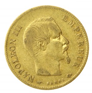 Francie, Napoleon III, 10 franků 1860 A, Paříž (814)