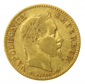 Francúzsko, Napoleon III, 10 frankov 1863 A, Paríž (815)