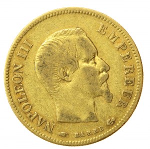 Francúzsko, Napoleon III, 10 frankov 1856 A, Paríž (818)