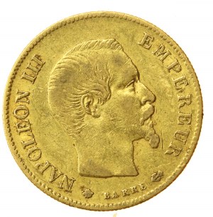 Francie, Napoleon III, 10 franků 1860 BB, Štrasburk (819)
