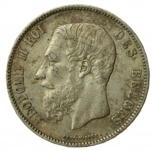 Belgia, Leopold II, 5 Franków, 1869 (845)