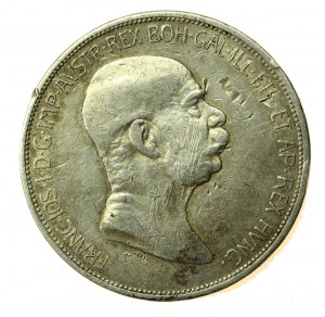 Austria, Franz Joseph I, 5 crowns 1908, Vienna (849)