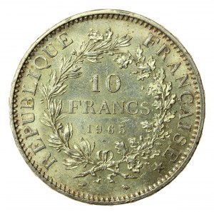 Francja, V Republika, 10 franków 1965 (856)