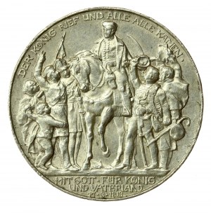 Nemecko, Prusko, Wilhelm II, 3 marky 1913, Berlín (866)