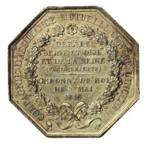 France, médaille commémorative de 1828 du règne de Charles X (867)