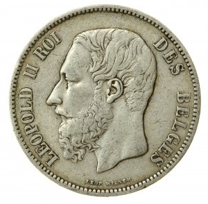 Belgia, Leopold II, 5 Franków, 1868 (872)