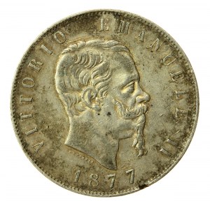 Taliansko, Viktor Emanuel II, 5 lír 1877 (879)