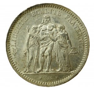 Francia, Terza Repubblica, 5 franchi 1873 A, Parigi (883)