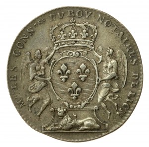 Francja, medal pamiątkowy z 1715 z okresu panowania Ludwika XIV (905)