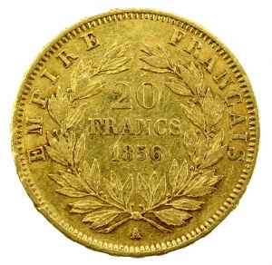 Francia, Napoleone III, 20 franchi 1856 A, Parigi (912)