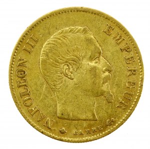 Francja, Napoleon III, 10 Franków 1859 BB, Strasburg (913)