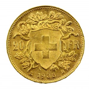 Szwajcaria, 20 franków 1935, Berno (914)
